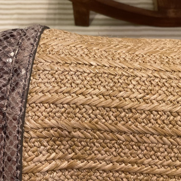 Coach Hampton Python straw bag - Picture 9 of 13